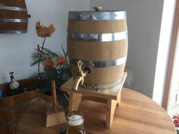Preview: Bierfass Holzkeg 15 Liter  mit VA Blase